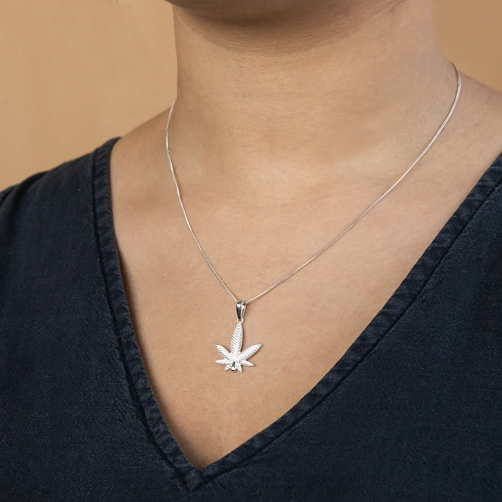Sterling Silver Leaf Pendant - Image 2