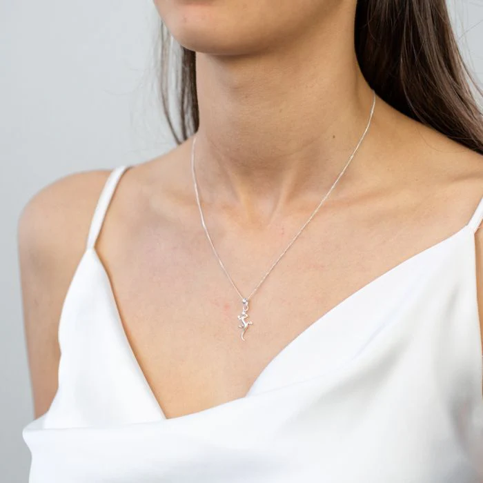Sterling Silver Lizard Pendant - Image 2