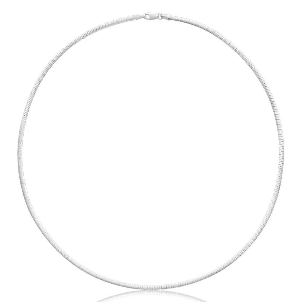 Sterling Silver Omega 2.5mm Necklace 45cm - Image 2
