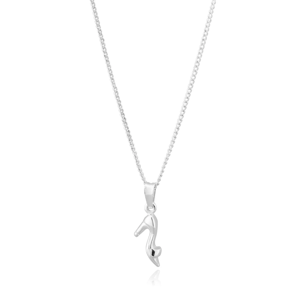 Sterling Silver Open Toe High Heel Shoe Charm Pendant