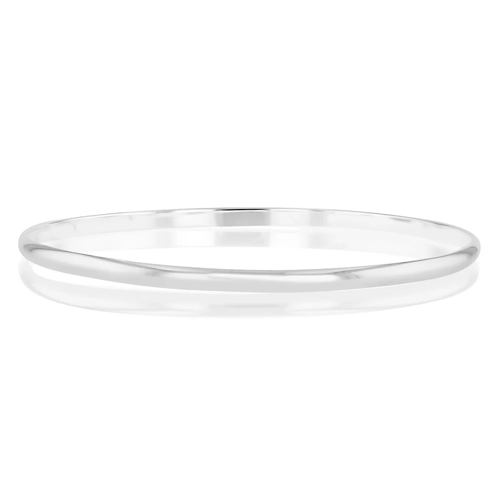 Sterling Silver Plain 65mm Bangle