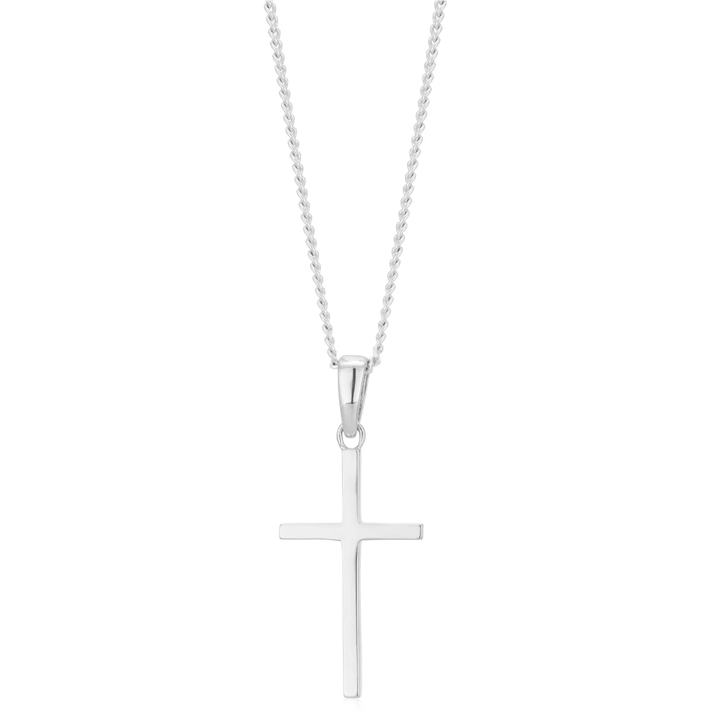 Sterling Silver Plain Cross 25mm Religious Pendant