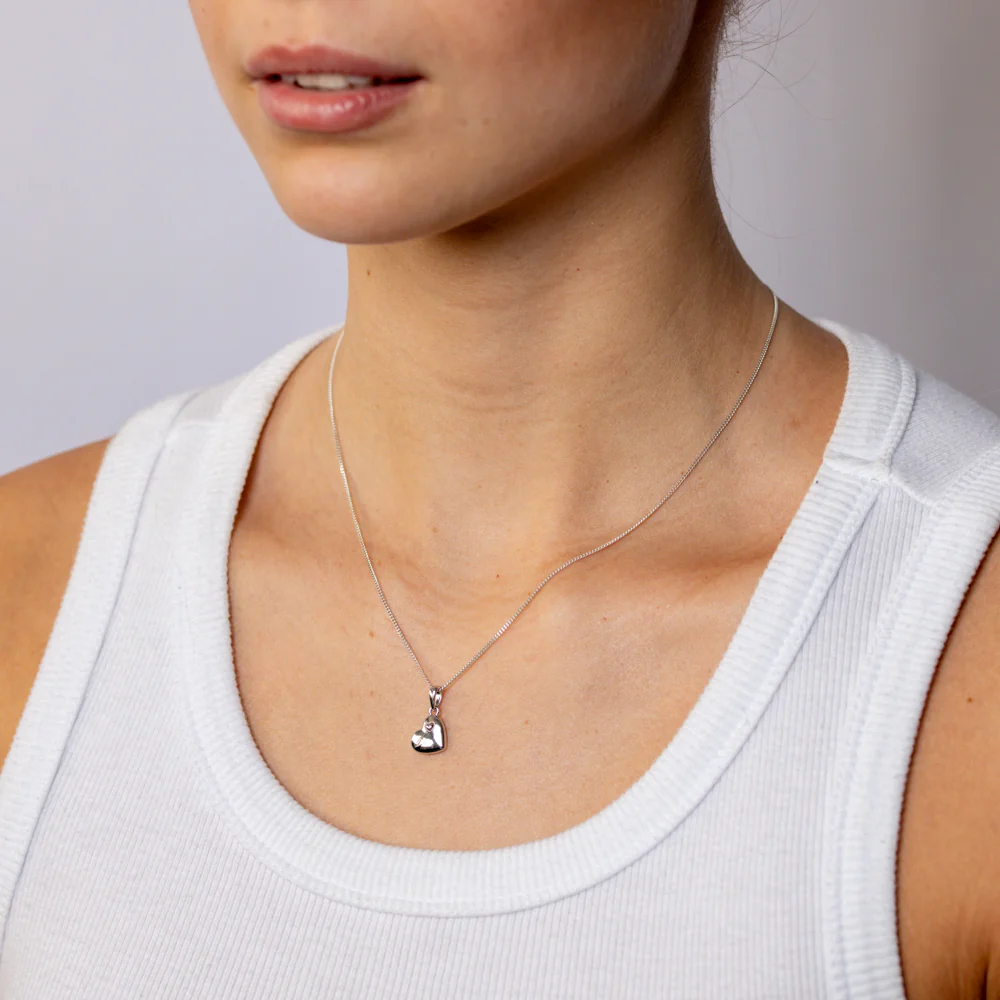 Sterling Silver Polished Heart Pendant - Image 2