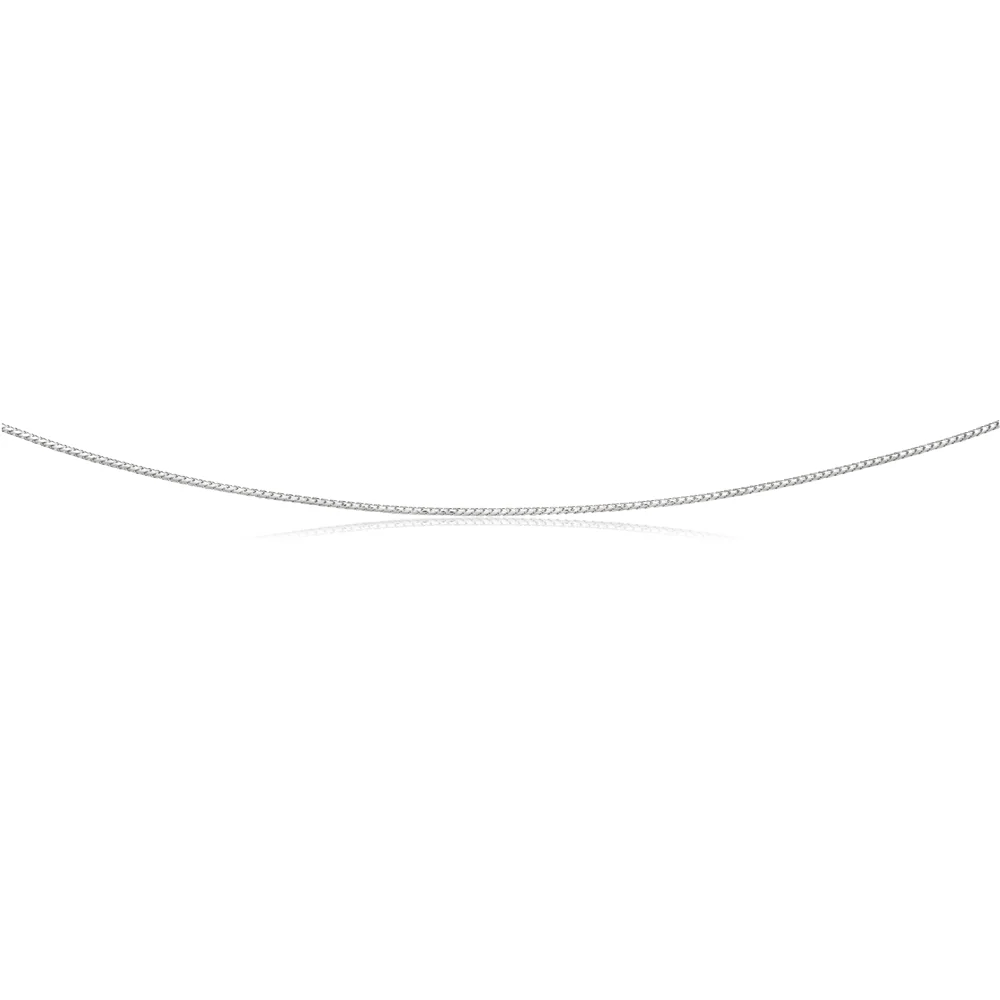 Sterling Silver Rhodium Plated 50cm 40 Gauge Wheat Chain - Image 2