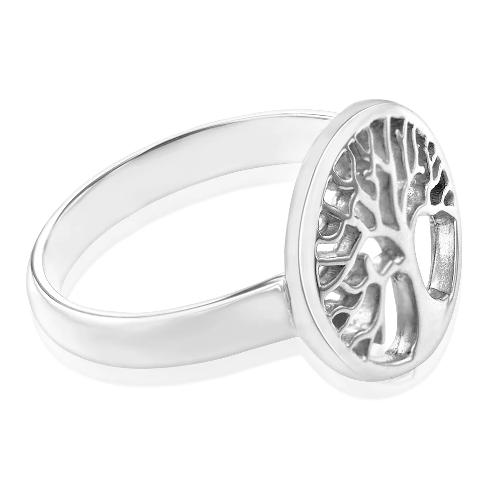 Sterling Silver Round Tree Of Life Ring - Image 2