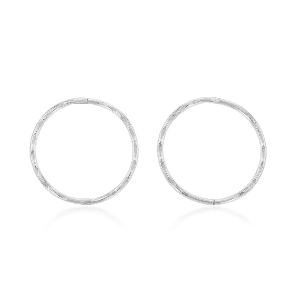 Sterling Silver Sleeper Facet 16mm Earrings