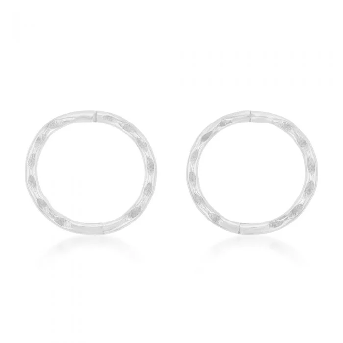 Sterling Silver Sleeper Facet 8mm Earrings