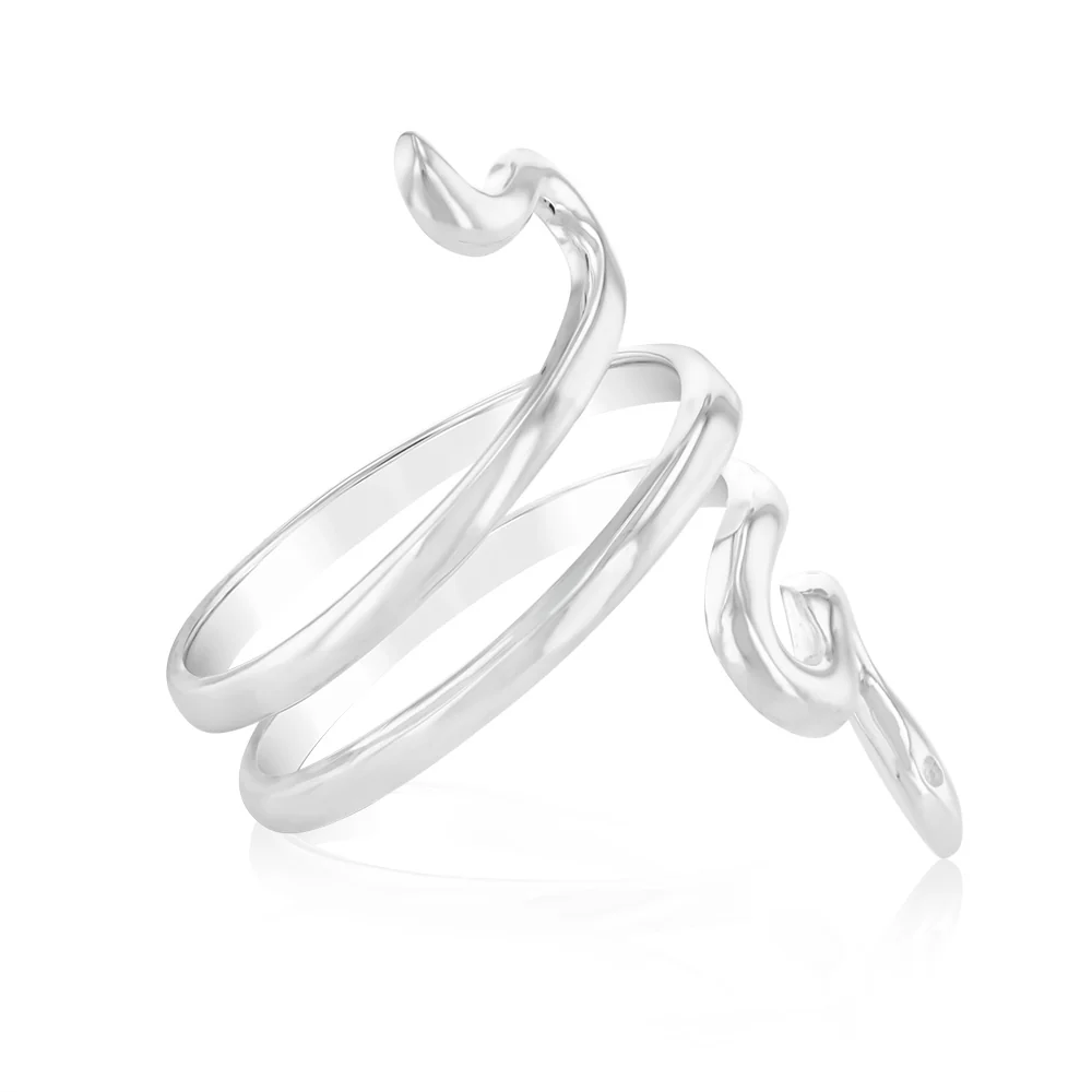 Sterling Silver Spiral Snake Ring - Image 2