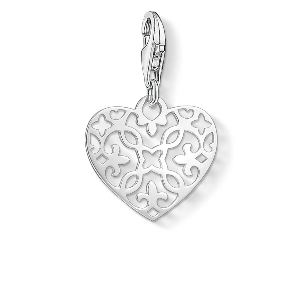 Sterling Silver Thomas Sabo Charm Club Arabesque Heart
