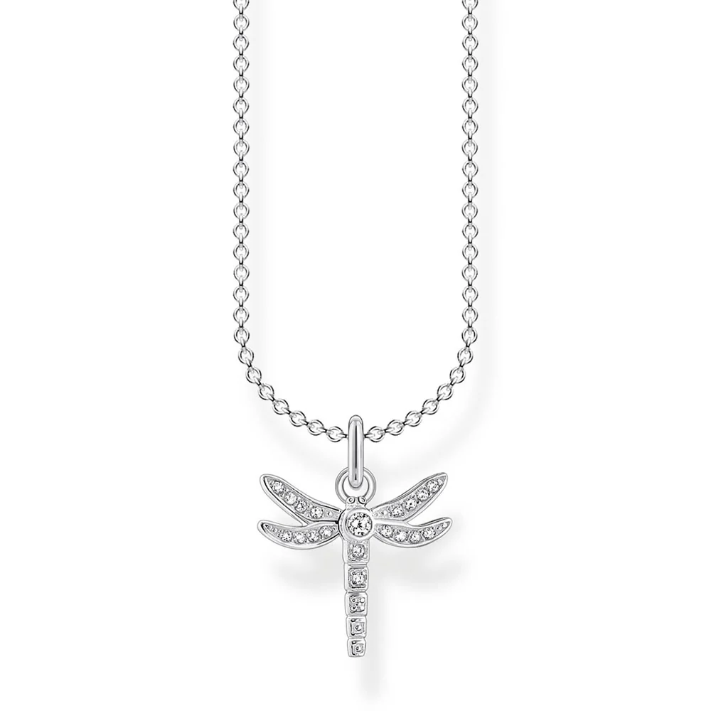 Sterling Silver Thomas Sabo Charm Club Dragonfly Necklace 38-45cm
