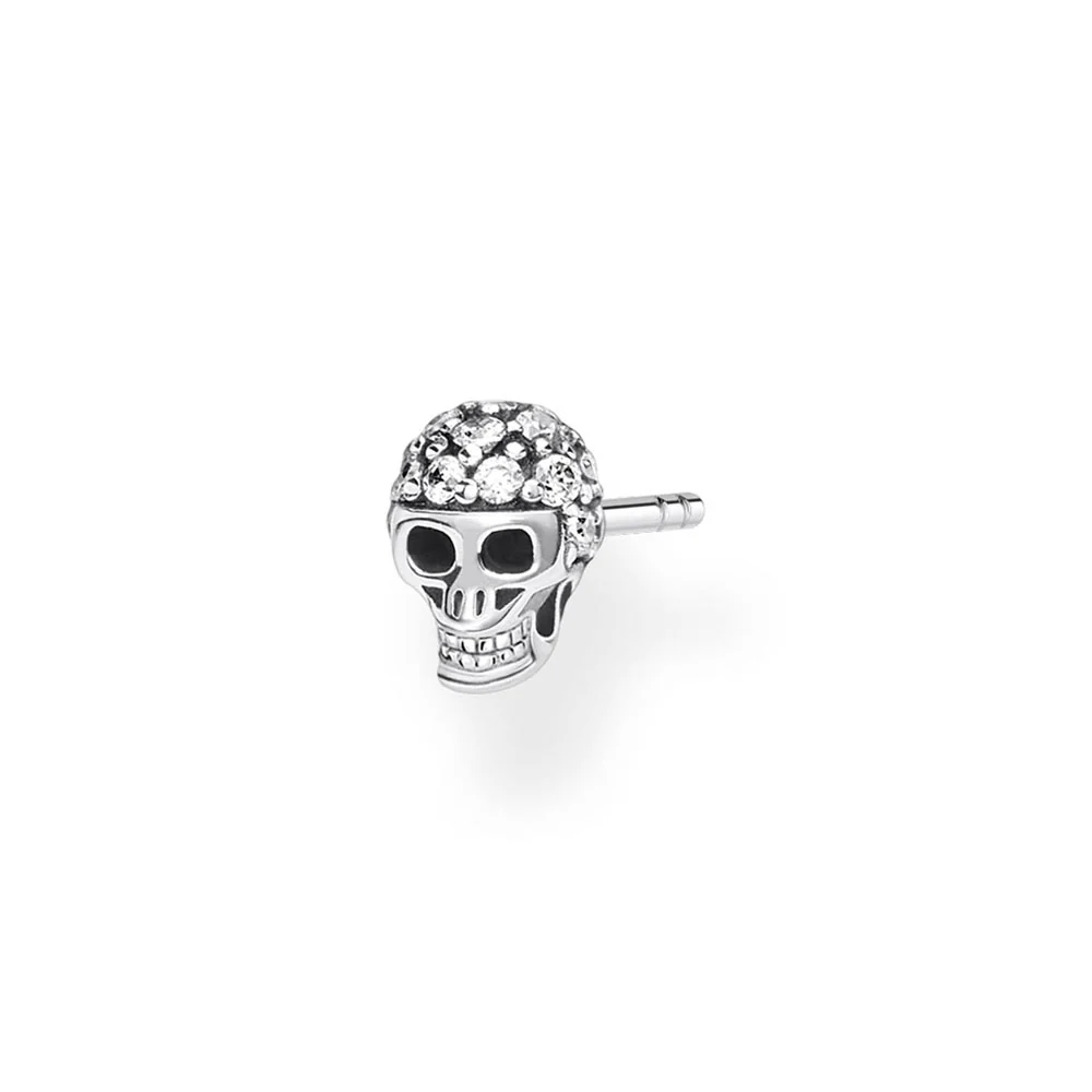 Sterling Silver Thomas Sabo Charm Club Single Skull Stud * 1 Earring Only*