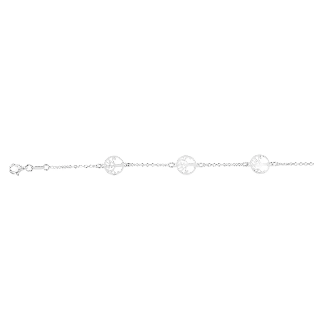Sterling Silver Tree Of Life 18cm Bracelet - Image 2