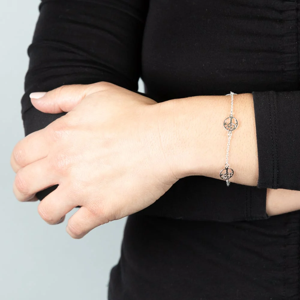 Sterling Silver Tree Of Life 18cm Bracelet - Image 3