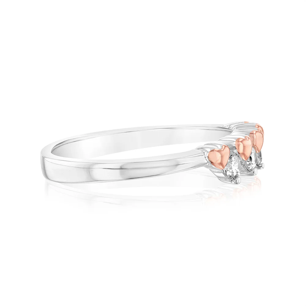 Sterling Silver White Zirconia Fancy Ring - Image 2