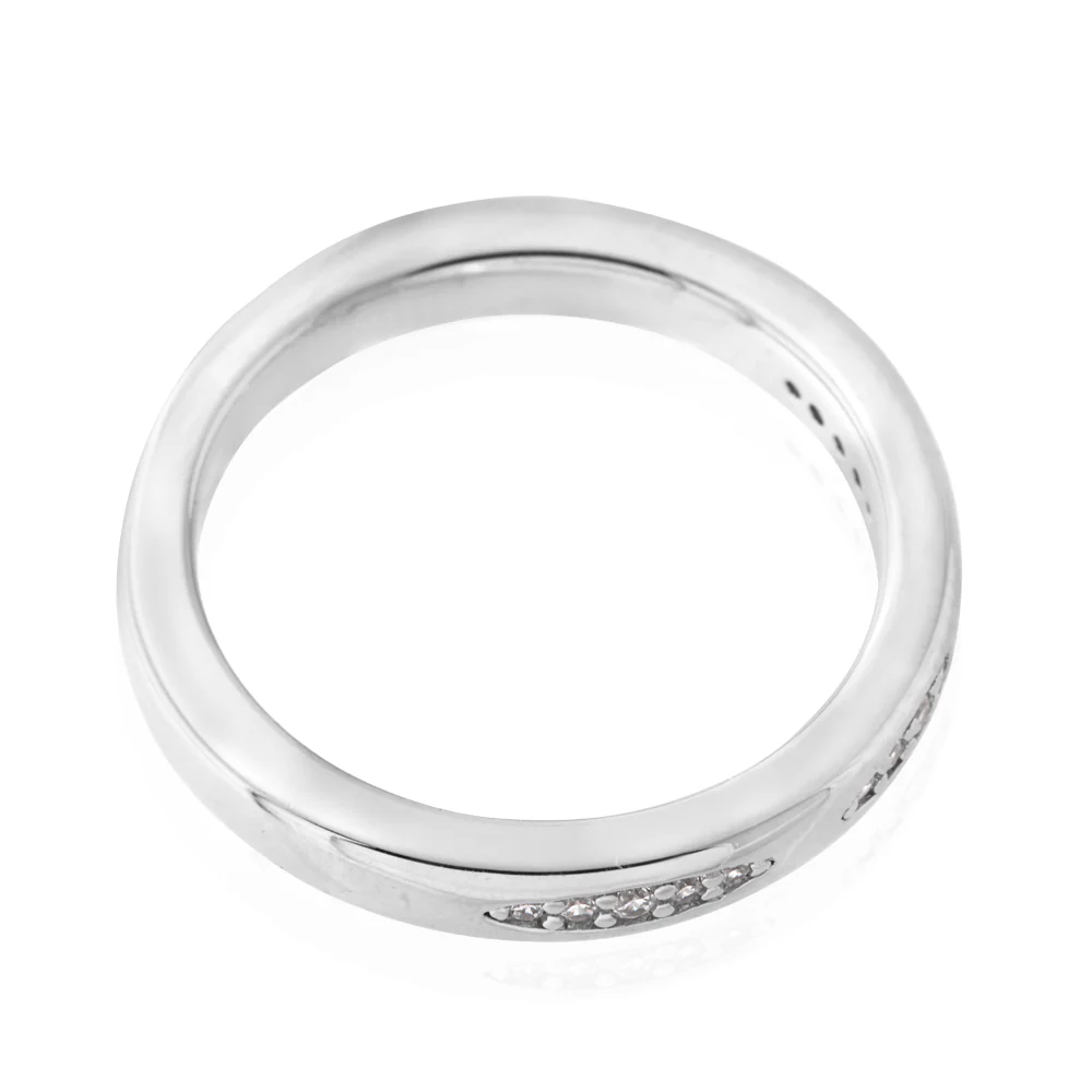 Sterling Silver Zirconia Claw Set Fancy Band - Image 2