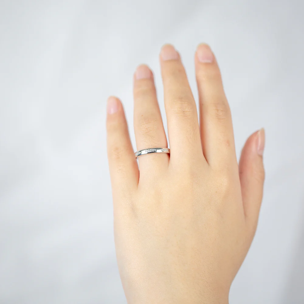 Sterling Silver Zirconia Claw Set Fancy Band - Image 3