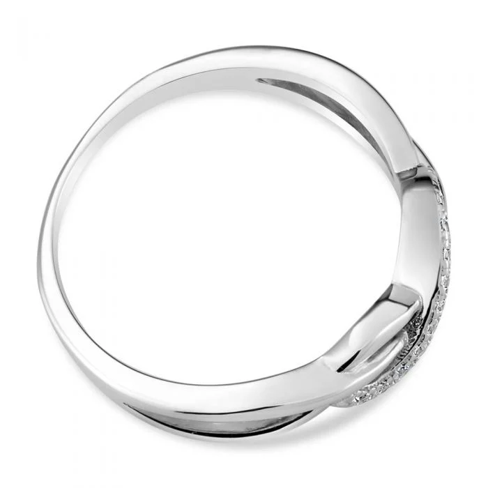 Sterling Silver Zirconia Infinity Weave Ring - Image 2