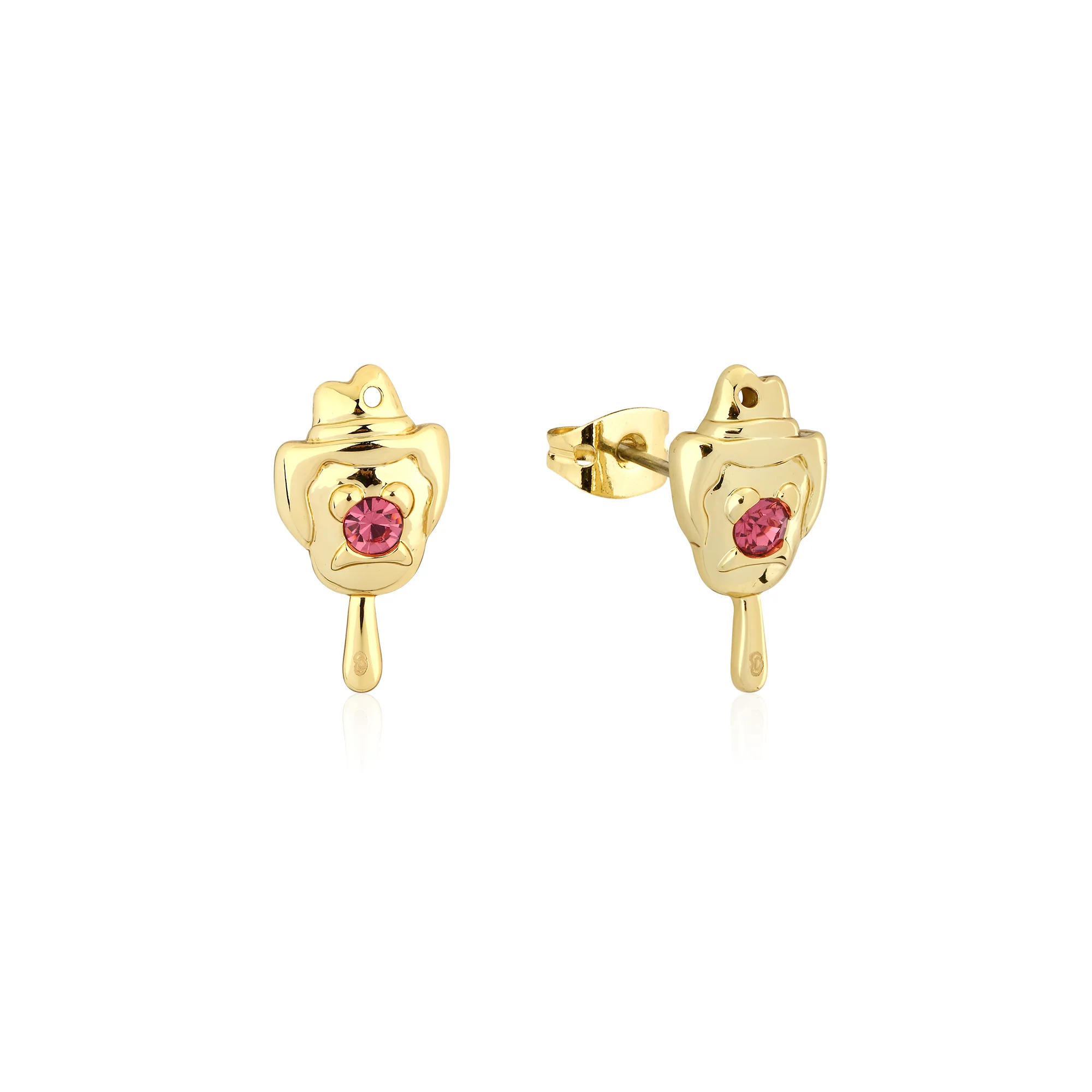 Streets Bubble O'Bill Gold Plated Stainless Steel Crystal Nose Stud Earrings