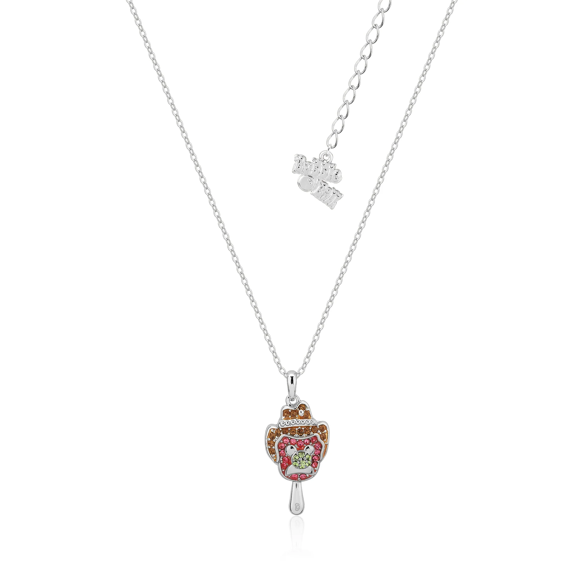 Streets Bubble O'Bill White Gold Plated Crystal Pendant on 45+7cm Chain
