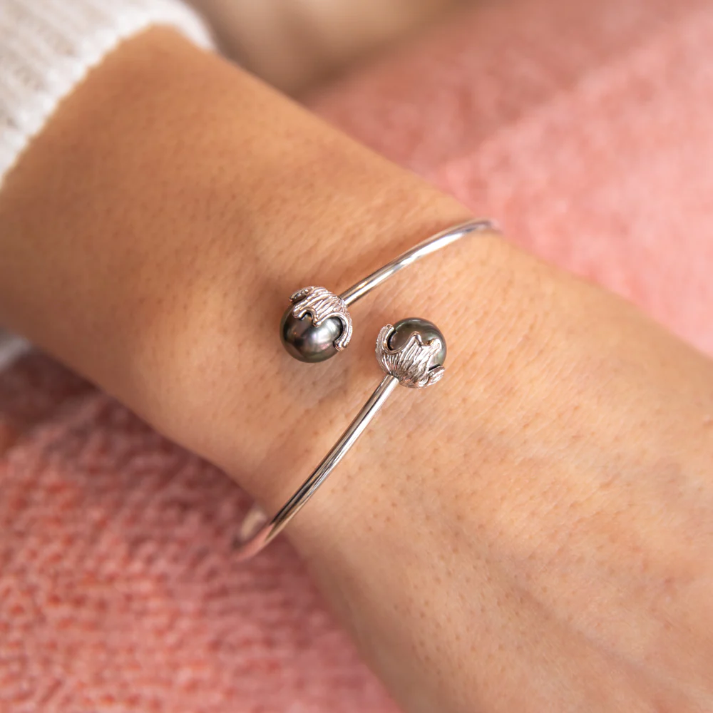 Tahitian 9-10mm Pearl Bangle 60mm diameter - Image 2