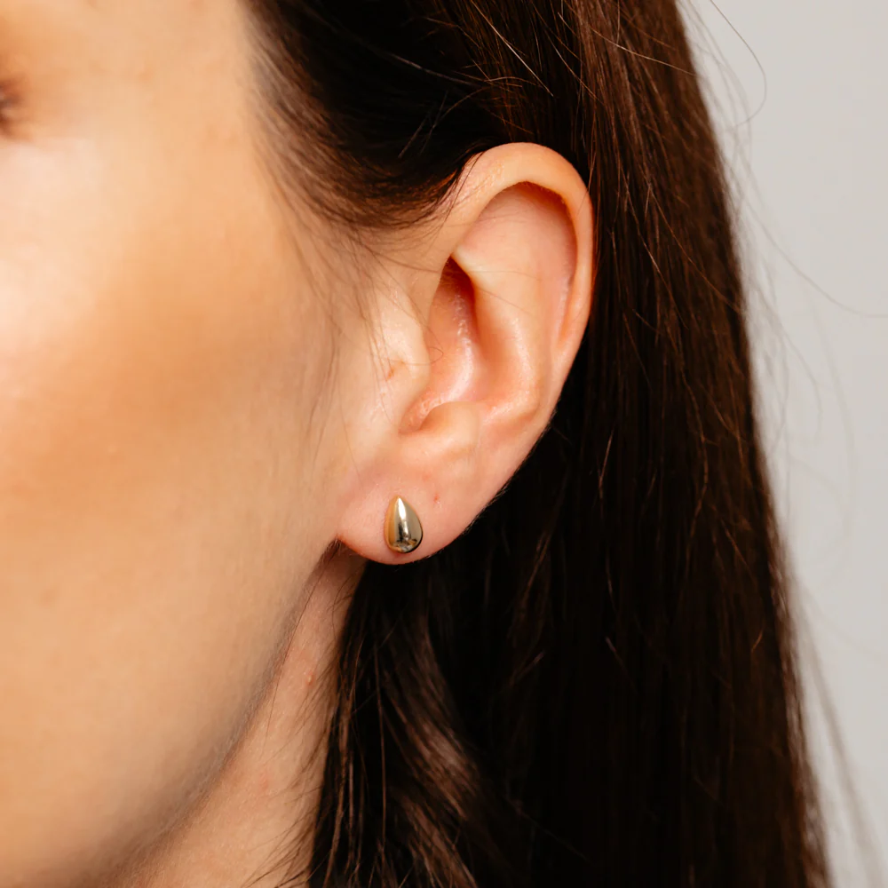 Teardrop Stud Earrings in 9ct Yellow Gold - Image 2
