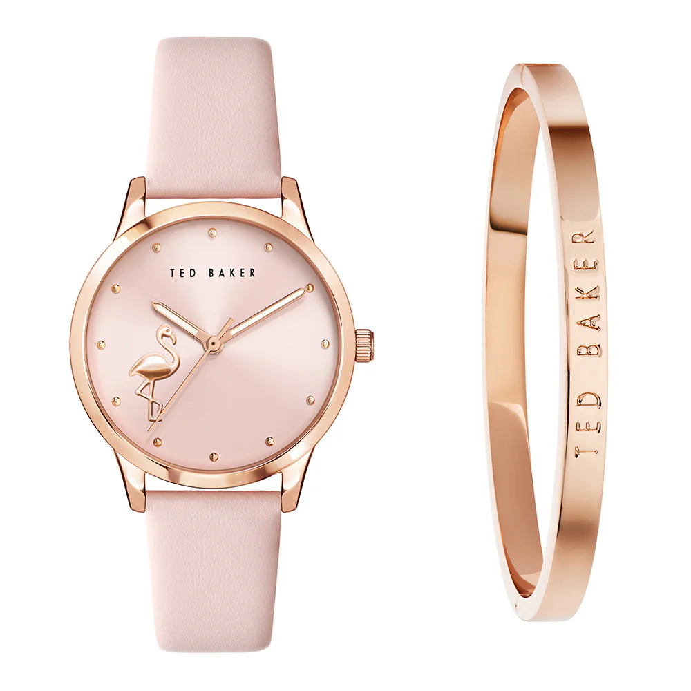 Ted Baker TWG02500 Fitzrovia Flamingo Womens Watch Boxset with Bangle - Image 2