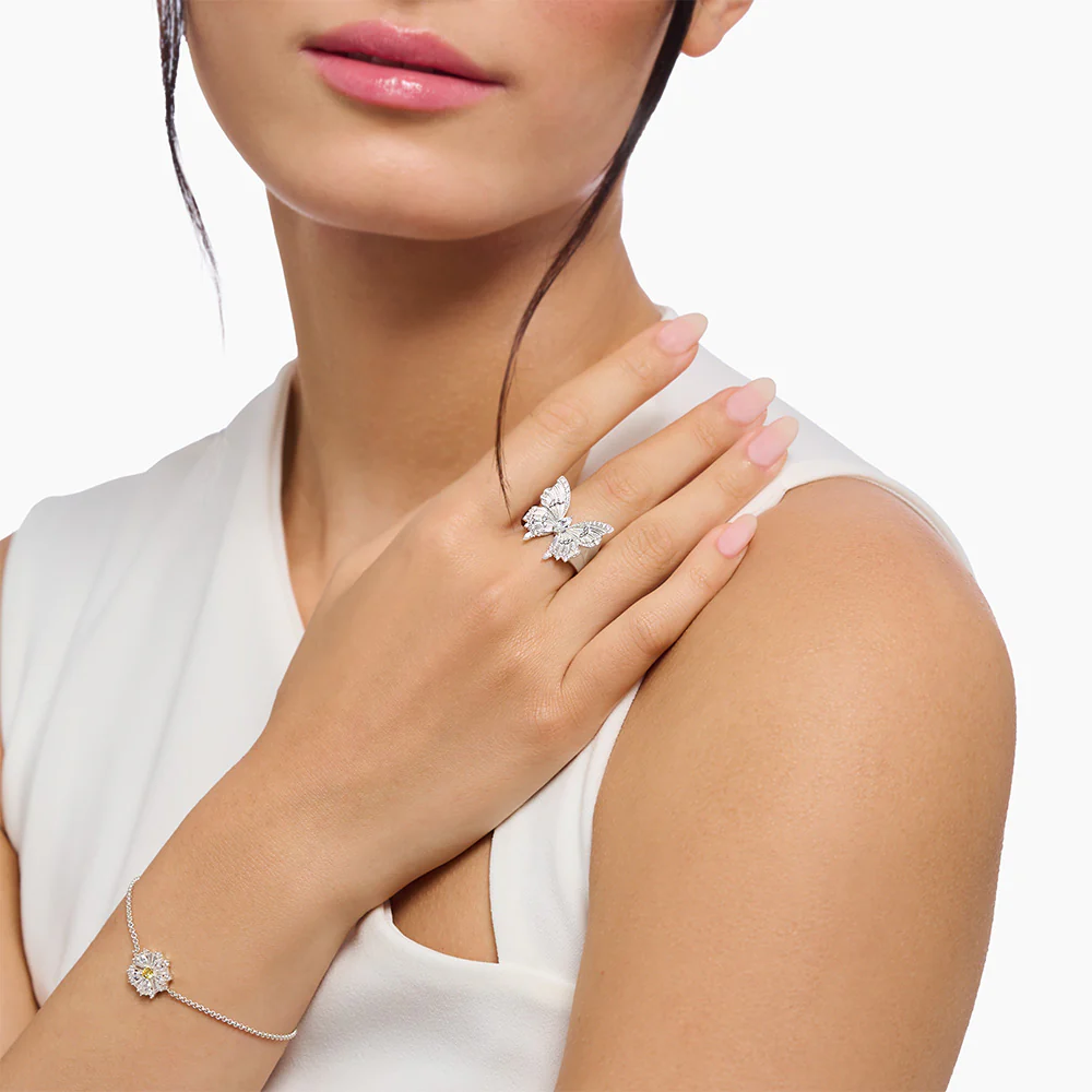 Thomas Sabo Bloom Butterfly Cocktail CZ Ring - Image 2