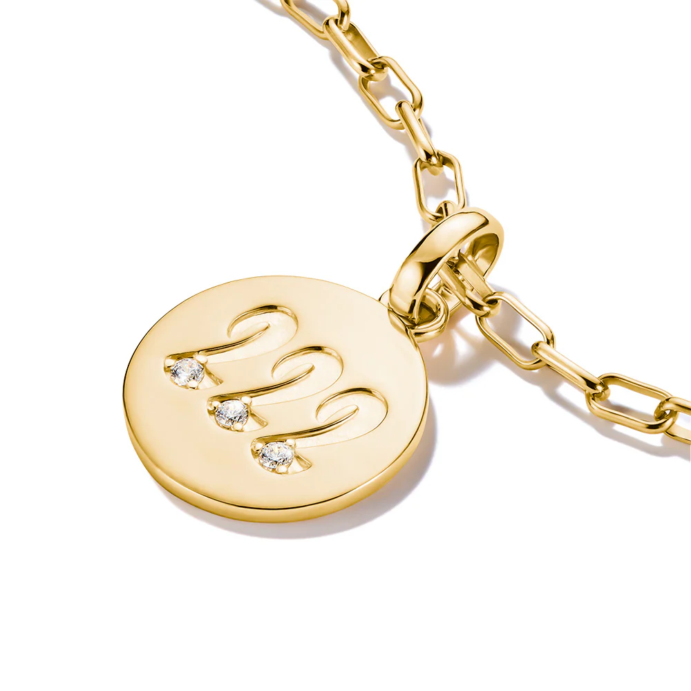 Thomas Sabo CC Connect Yellow Gold-Plated CZ '222' Angel Number - Image 2