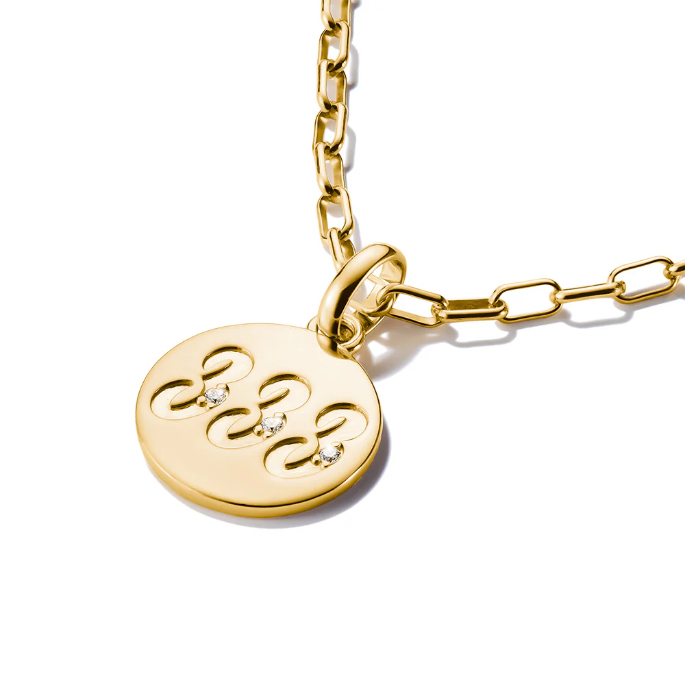 Thomas Sabo CC Connect Yellow Gold-Plated CZ '333' Angel Number - Image 2