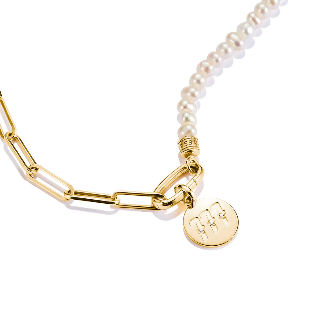 Thomas Sabo CC Connect Yellow Gold-Plated CZ '777' Angel Number - Image 2