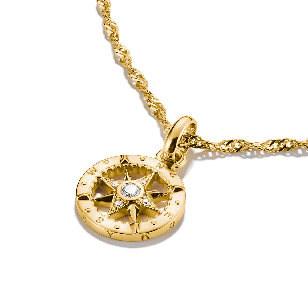 Thomas Sabo CC Connect Yellow Gold-Plated CZ Compass - Image 2