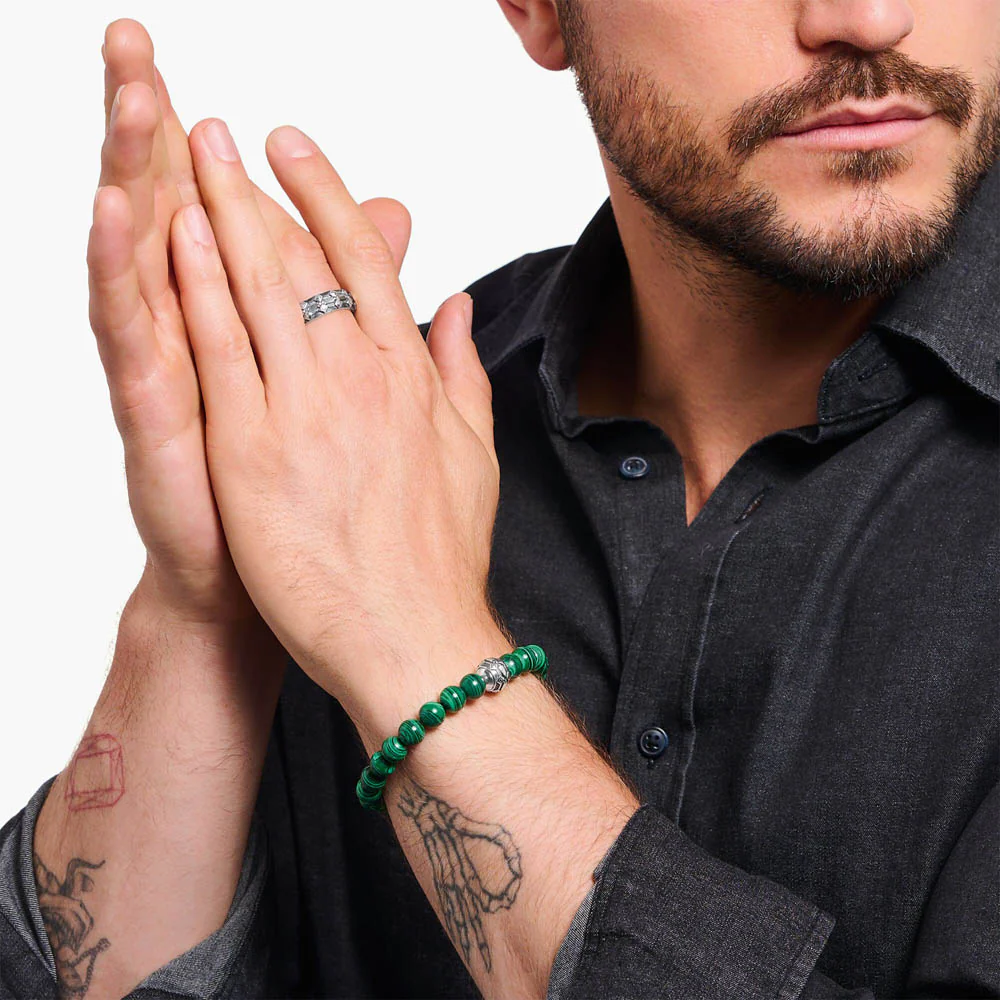 Thomas Sabo Crocodile Rock Malachite 19cm Bracelet - Image 2