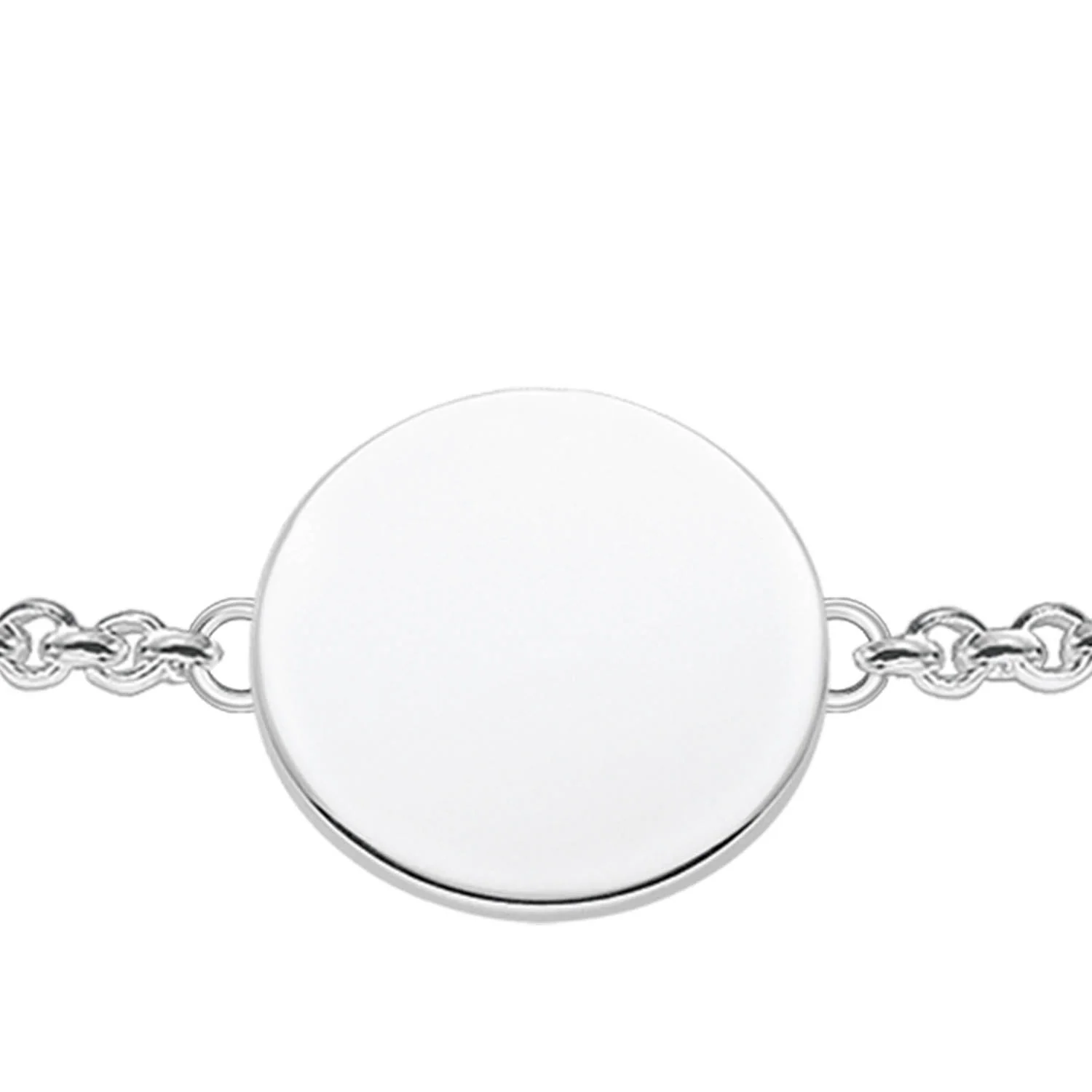 Thomas Sabo Engrav Sterling Silver Small Disc 16-19cm Bracelet - Image 2