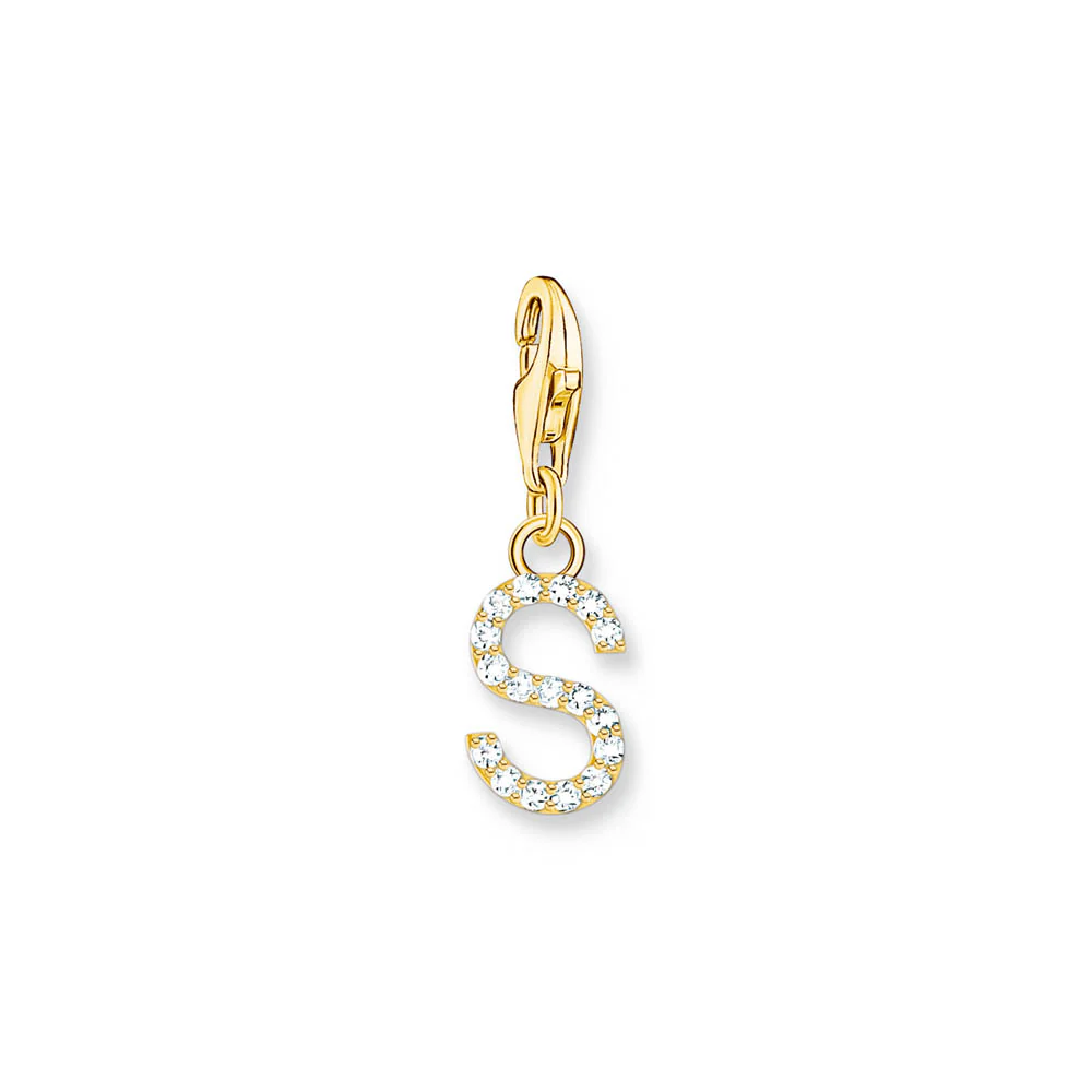 Thomas Sabo Gold Plated Sterling Silver Charmista Letter "S" Charm