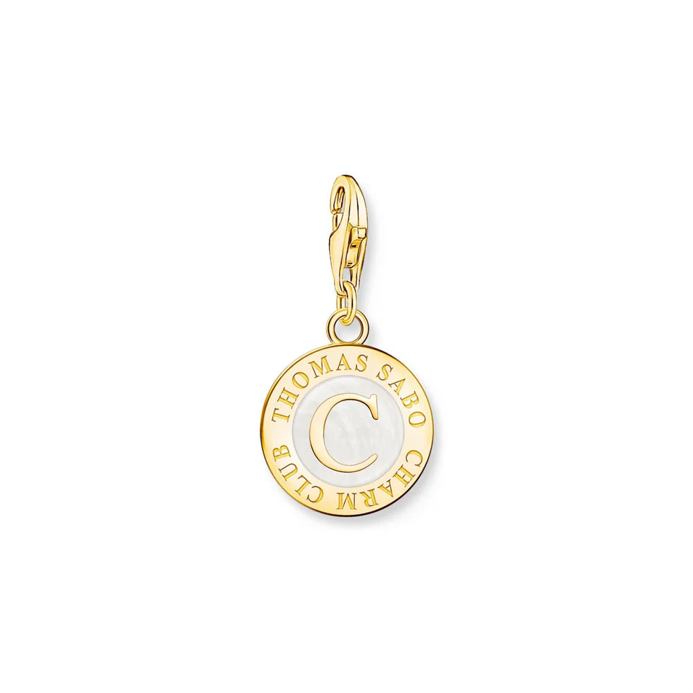 Thomas Sabo Gold Plated Sterling Silver Charmista MOP Member Coin
