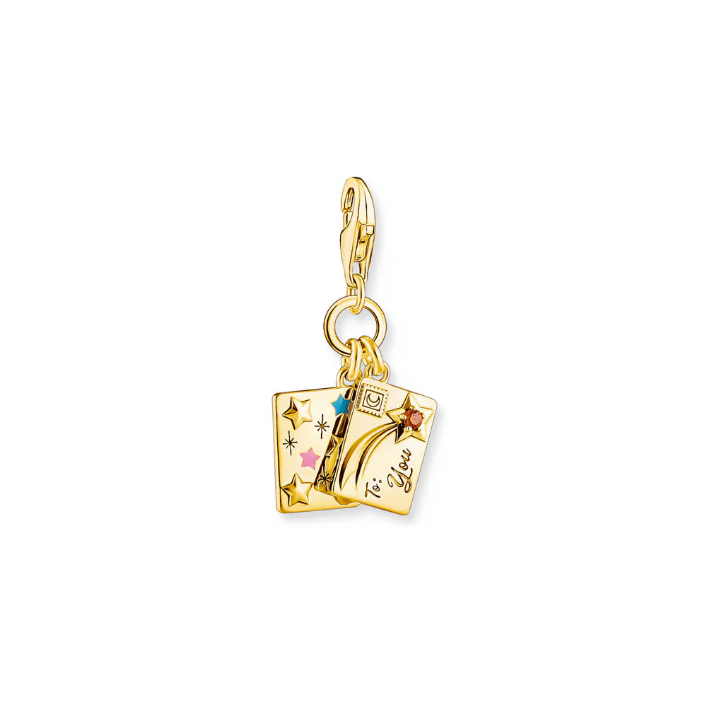 Thomas Sabo Gold Plated Sterling Silver Charmista Wish Upon A Star Letter Charm - Image 2