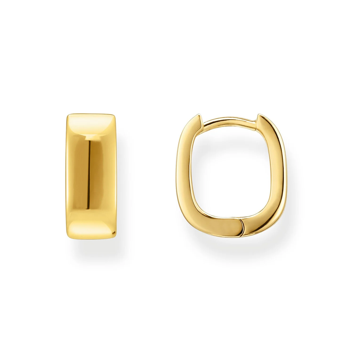 Thomas Sabo Gold Plated Sterling Silver Essential Angular 13mm Hoop Earrings