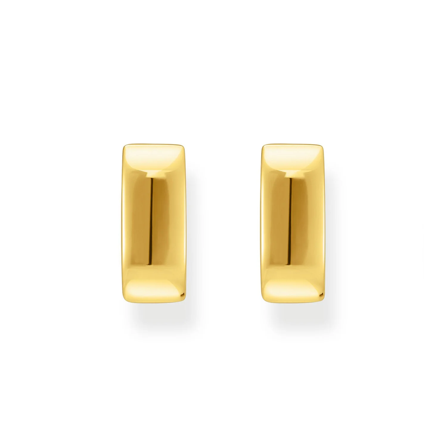 Thomas Sabo Gold Plated Sterling Silver Essential Angular 13mm Hoop Earrings - Image 2