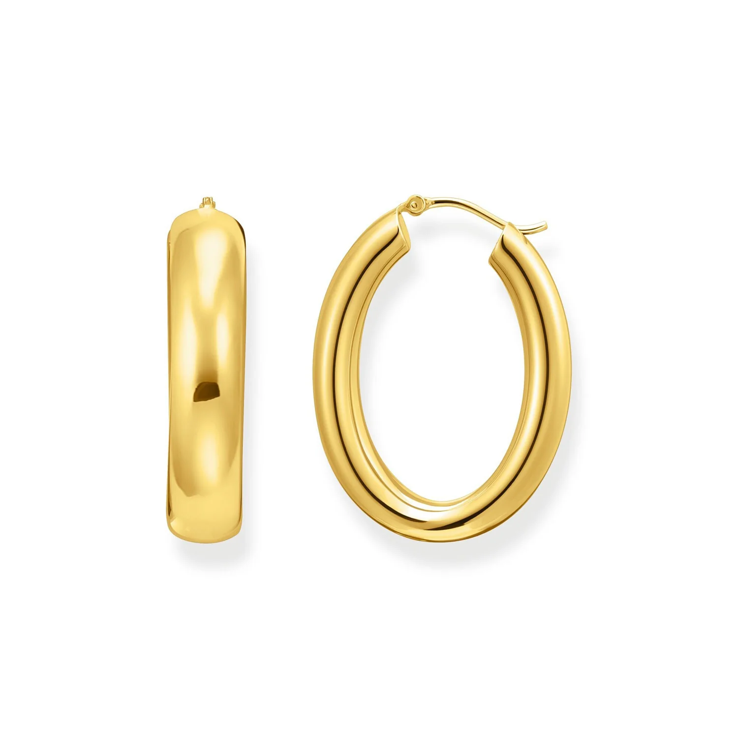 Thomas Sabo Gold Plated Sterling Silver Essential Chunky 34mm Hoop Earrings