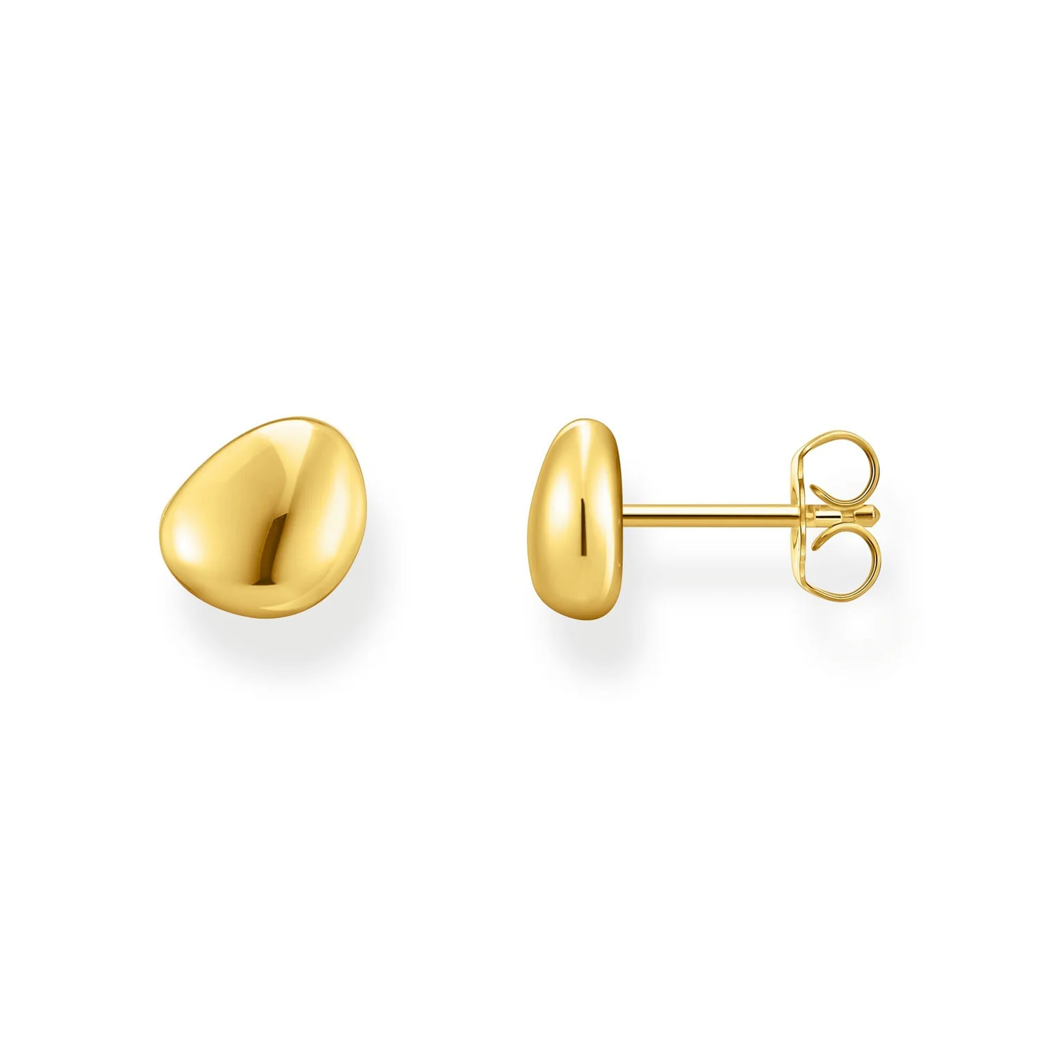 Thomas Sabo Gold Plated Sterling Silver Essential Organic Stud Earrings - Image 2