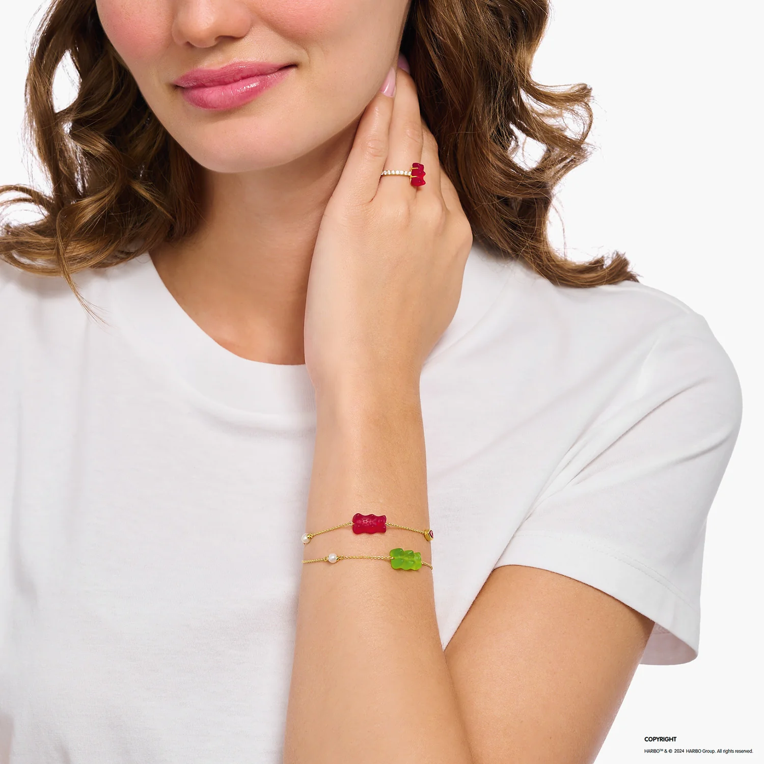 Thomas Sabo Gold Plated Sterling Silver Haribo Red Bear 16-19cm Bracelet - Image 2