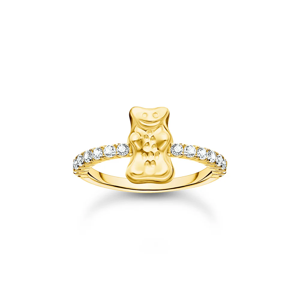 Thomas Sabo Haribo Yellow Gold-Plated Bear CZ Ring