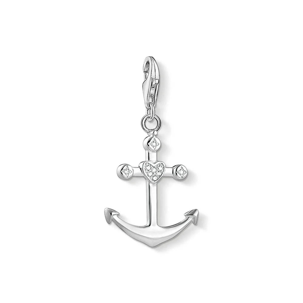 Thomas Sabo Sterling Silver Charm Club Faith Love Hope CZ Charm