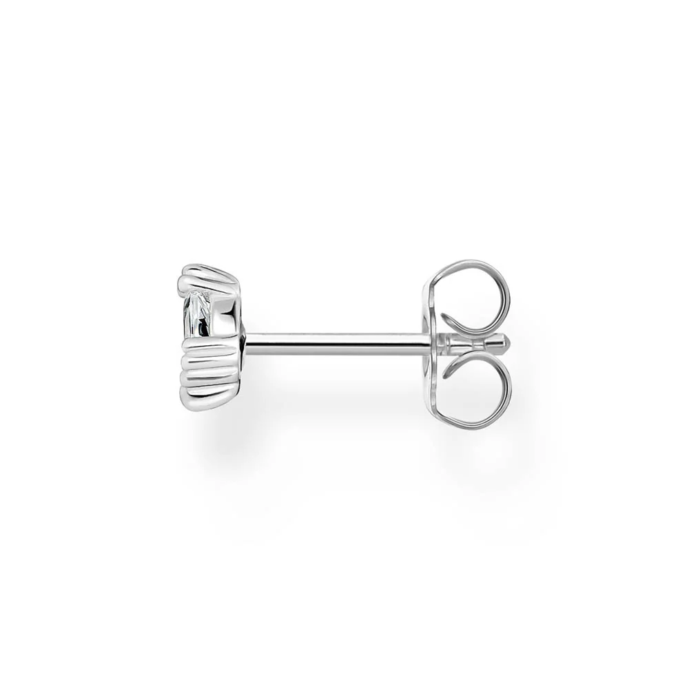 Thomas Sabo Sterling Silver Charm Club Snow Crystal Stud Earrings *1 Piece Only* - Image 2