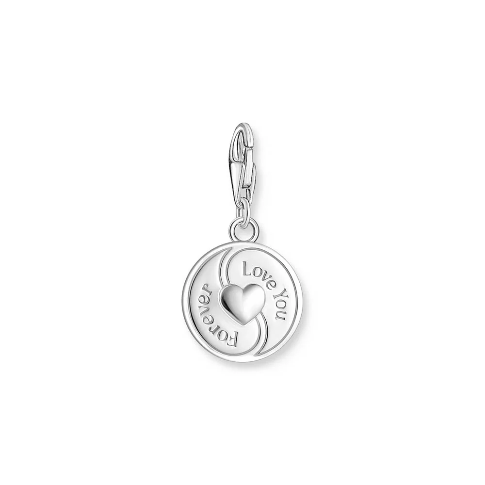 Thomas Sabo Sterling Silver Charmista 3D Ying Yang Pink CZ Charm - Image 2