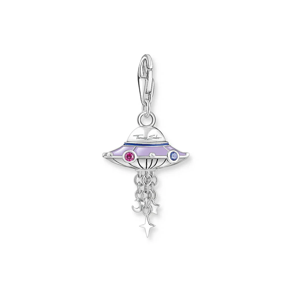 Thomas Sabo Sterling Silver Charmista Glow UFO CZ Charm - Image 2