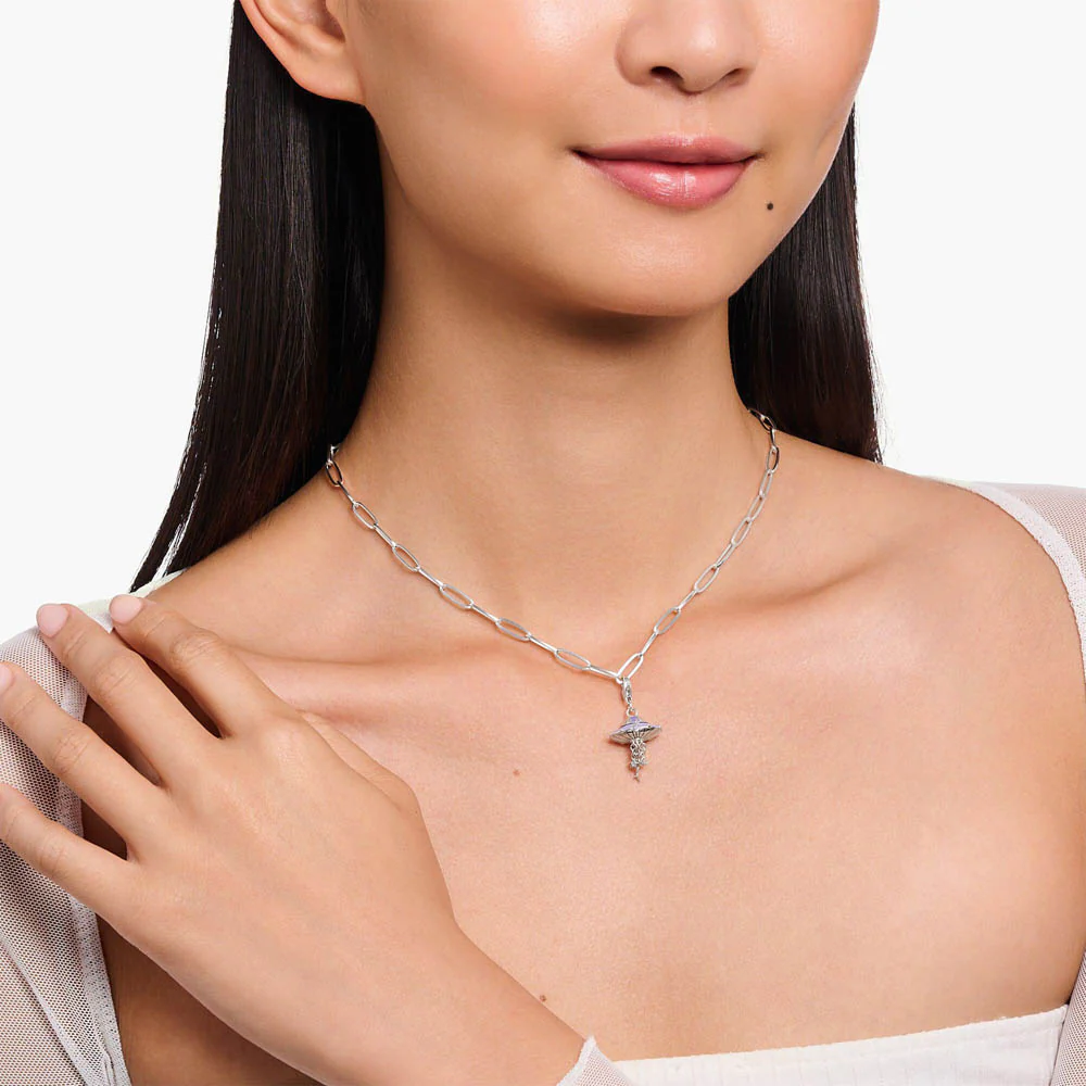 Thomas Sabo Sterling Silver Charmista Glow UFO CZ Charm - Image 3