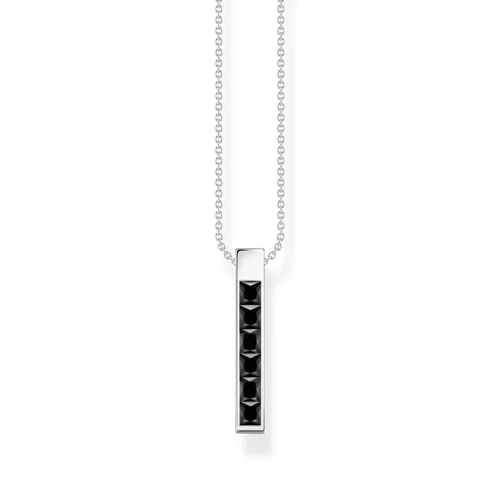 Thomas Sabo Sterling Silver Heritage Black Engraved 40cm Chain