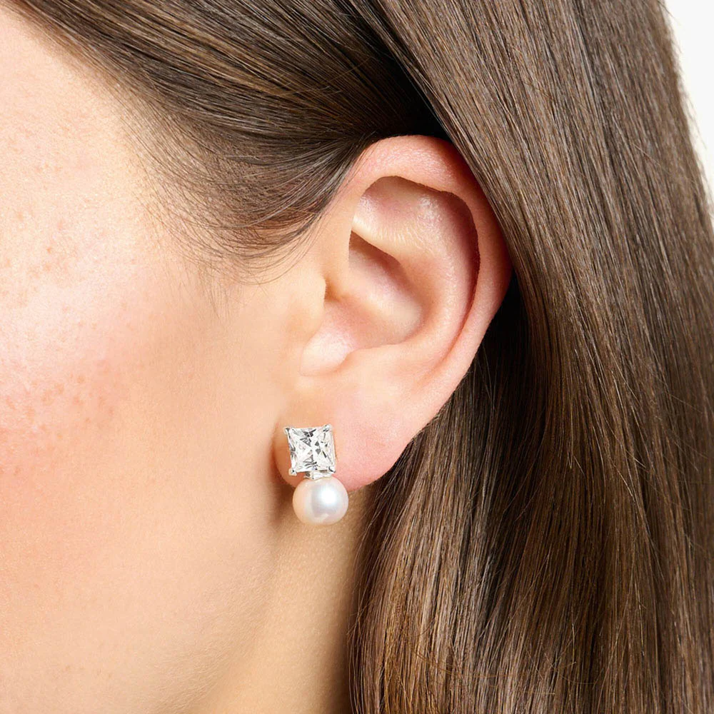 Thomas Sabo Sterling Silver Heritage Fresh Water Pearls Stud Earrings - Image 2