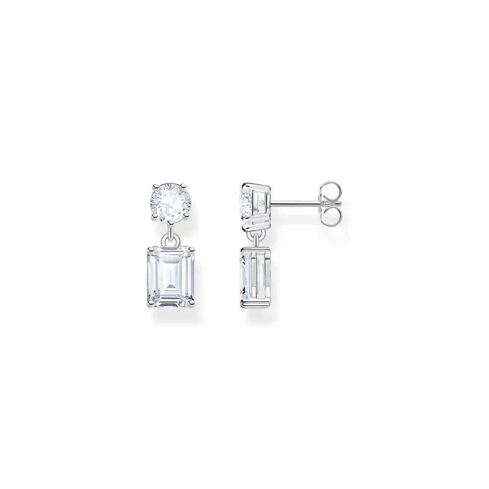 Thomas Sabo Sterling Silver Heritage White CZ Drop Earrings